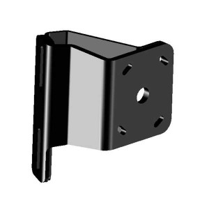 Braced Side Mount to Jack-Plate 2in Setback, 2in Rise, Starboard Side, Black 